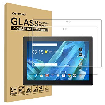 [2 Pack] Orzero For Lenovo Moto Tab (AT＆T) / Lenovo X704 / TB-X704A Tempered Glass Screen Protector, 9 Hardness HD Anti-Scratch Bubble Free [ Lifetime Replacement Warranty ]