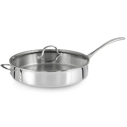 Calphalon Tri-Ply Stainless Steel 5-Quart Saute Pan with Cover