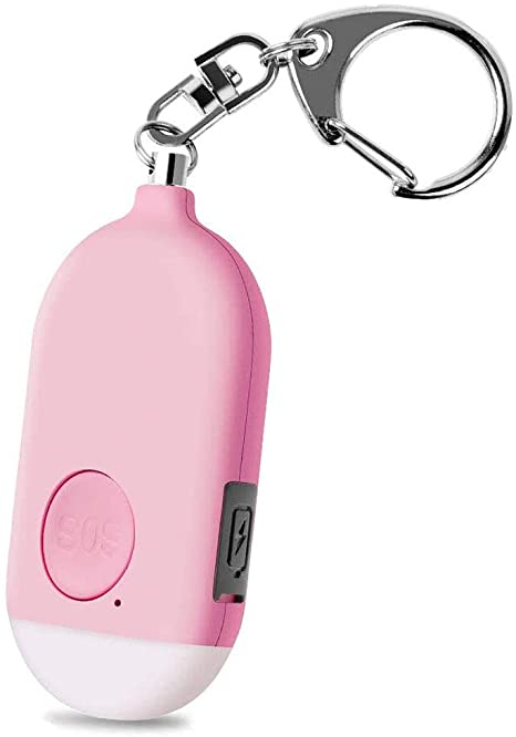 Safesound Personal Alarm - 130DB Rechargeable Alarm Keychains for Women Men Children Elderly - Emergency Safety Alarm Self Defense Key Chain with LED Flashlight Siren Song