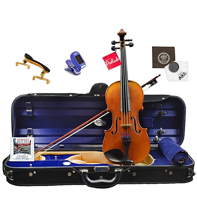 Antonio Giuliani Etude Deluxe Violin Outfit 3/4 Size with Shoulder Rest, Tuner, Rosin and Extra Strings from Kennedy Violins