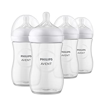 Philips Avent Natural Baby Bottle with Natural Response Nipple, 9oz, 4pk, SCY903/04