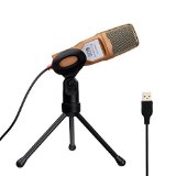 Tonor USB Professional Condenser Sound Podcast Studio Microphone For PC Laptop Computer Upgraded Version - Plug and play Gold