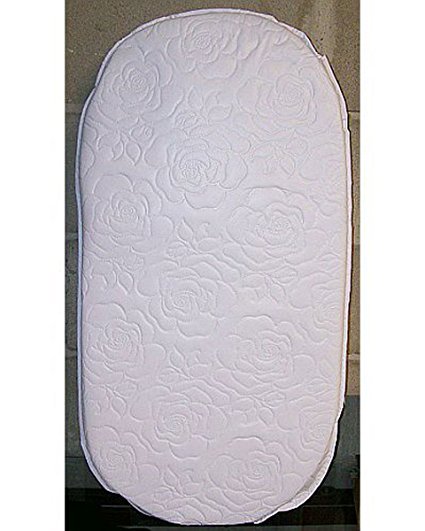 Oval Foam Bassinet Mattress - 16 x 32 x 2 Inches, Thick