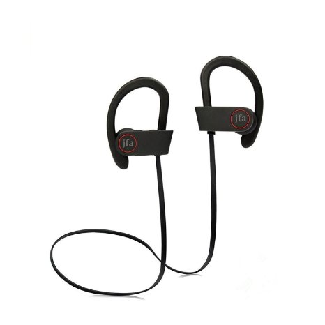 Bluetooth Headphones, JFA Wireless Sports Stereo Earphones Bluetooth 4.1 In-ear Headsets with Microphone Noise-Cancelling For Sports Running Hiking