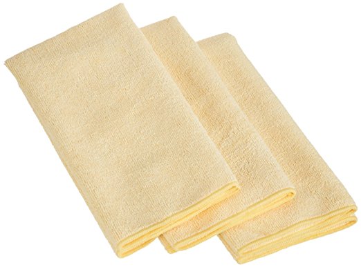 AmazonBasics Ultra-Thick Microfibre Cleaning Cloths (Pack of 3)