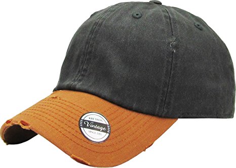 KBETHOS Vintage Washed Distressed Cotton Dad Hat Baseball Cap Polo Style