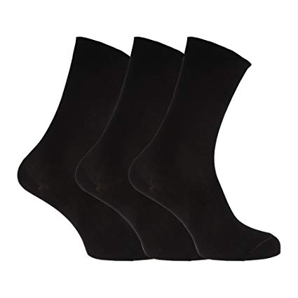 Womens/Ladies Extra Fine Silk Touch Bamboo Socks (3 Pairs)