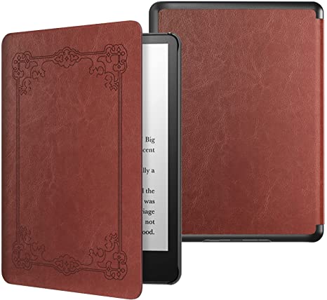 MoKo Case for 6.8" Kindle Paperwhite (11th Generation-2021) and Kindle Paperwhite Signature Edition, Light Shell Cover with Auto Wake/Sleep for Kindle Paperwhite 2021 E-Reader, Vintage Style