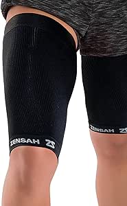 Zensah Thigh Compression Sleeve – Hamstring Support, Quad Wrap for Men and Women - Great for Running, Sports, Groin Pulls