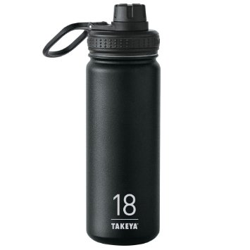 Takeya ThermoFlask Insulated Stainless Steel Water Bottle, 18 oz, Asphalt