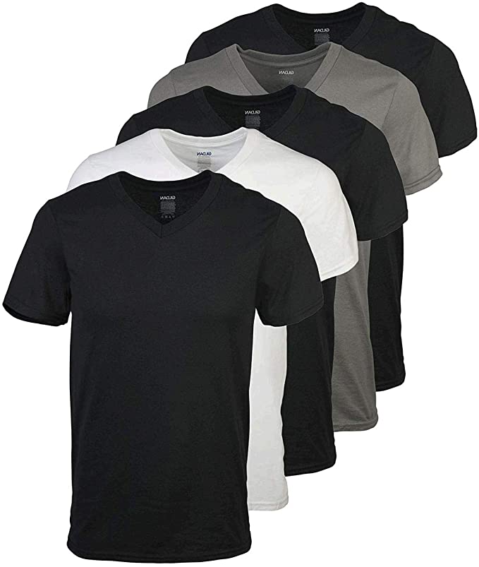 Gildan Men's V-Neck T-Shirts Multipacks