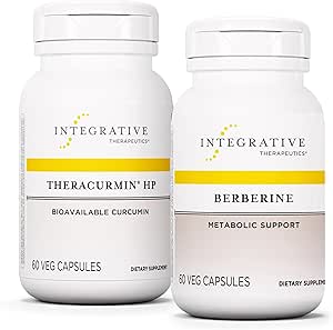 Integrative Therapeutics Bundle with Berberine, 60 Capsules - Supplement for Metabolic Support* - & Theracurmin HP, 60 Capsules - Theracurmin Supplement 27x More Bioavailable than standard turmeric e