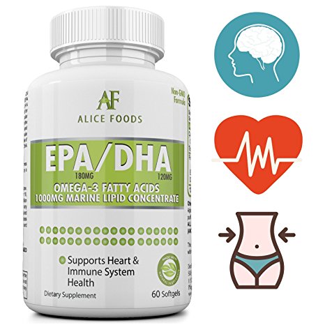 Burpless Fish Oil for Heart Health, Cognition and Immune System - EPA/DHA Omega-3 Balance   Bonus e-Guide on Omega-3 Fatty Acids