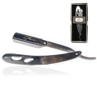 Gibson Premium Straight Razor With 20 Replacement Blades (Stainless Steel)