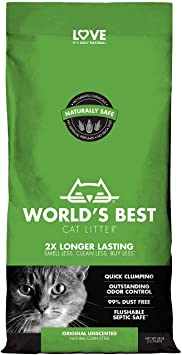Worlds Best Cat Litter 28lb (12.7kg) Original Unscented