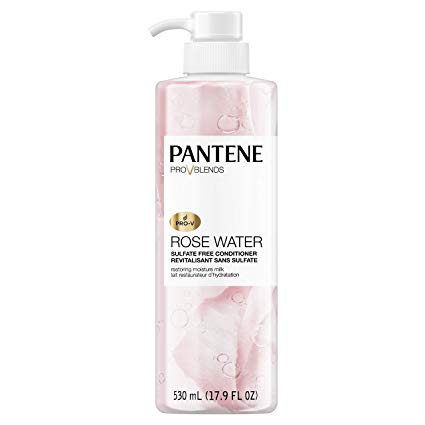 Pantene, Sulfate Free Soothing Rosewater Conditioner, Paraben and Dye Free, Pro-V Blends, 17.9 fl oz