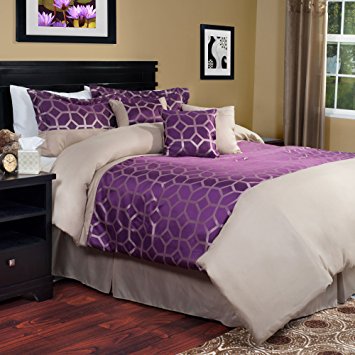 Lavish Home 7-Piece Aria Comforter Set, King