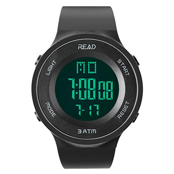 Digital Sports Watch, Outdoor Electronic Military Watches, Large Face Watch with Stopwatch, 12H/24H Display, Alarm, Calendar and EL Backlight, for Teenager Boys Girls Ladies Women Men, R90003
