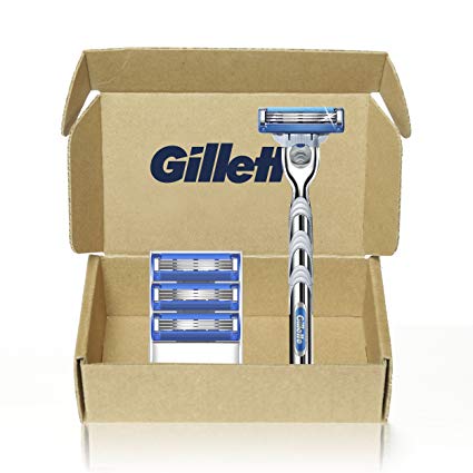 Gillette Mach3 Turbo Men's Razor Handle   4 Blade Refills