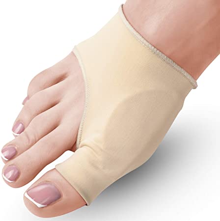 Bunion Corrector and Bunion Relief Sleeve - Medium, 2-Pack, Gel Pad - Hallux Valgus and Shoe Friction Protector - Elastic Bootie Guard, Cushion