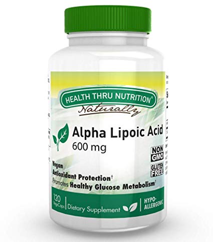 Alpha Lipoic Acid 600mg 120 Vegecaps - Vegan, Non-GMO, Gluten Free, Hypoallergenic