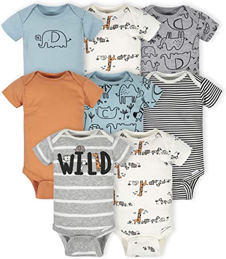 Gerber Baby 8-pack Short Sleeve Onesies Bodysuits