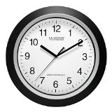 La Crosse Technology WT-3129B 12 Inch Atomic Analog Black Wall Clock