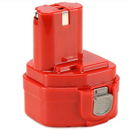 POWERAXIS 12V 2.0Ah Extended Battery Replacement for Makita 1233/1234/1235/1235B/1235F/192696-2/192698-8/192698-A/193138-9/193157-5 Cordless Power Tool(Red)