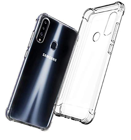 QHOHQ Case for Galaxy A20S, Transparent Ultra Slim Thin Soft Silicone TPU Anti-Fall Case for Samsung Galaxy A20S (Clear)