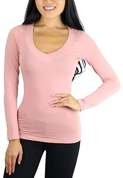 ToBeInStyle Women's Long Sleeve V-Neck T-Shirt