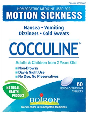 Boiron Cocculine, 60 tablets, Homeopathic Medicine for the relieves of motion sickness & nausea