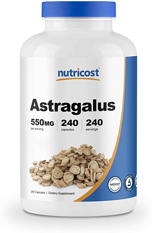 Nutricost Astragalus Capsules 550mg, 240 Capsules - Non-GMO and Gluten Free