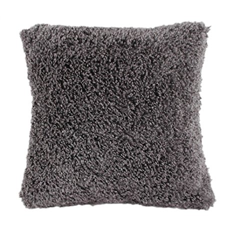 Super Soft Plush Faux Fur Cushion Covers Pillows Shell Home Bed Sofa Grey