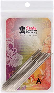 2 x Tandy Leather Factory Stitching Needles, 10-Pack (Total 20)