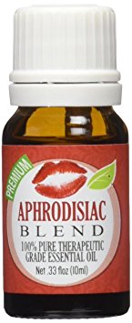 Aphrodisiac Blend 100% Pure, Best Therapeutic Grade Essential Oil - 10ml - Ylang Ylang, Patchouli, Orange, French Lavender, Sandalwood, Jasmine