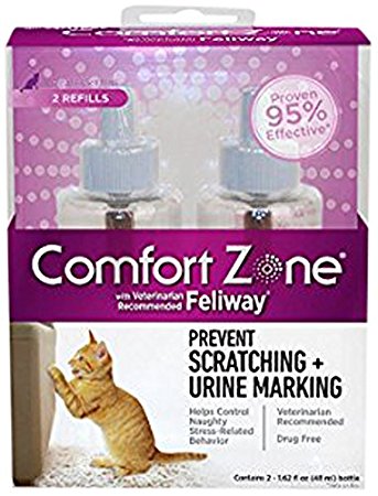 Comfort Zone 4-Pack with Feliway for Catridge 1.62 fl. oz., Refills