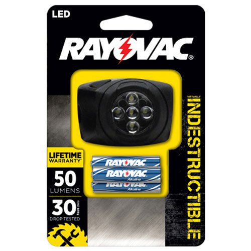 Rayovac DIYHL3AAA-B Virtually Indestructible 50 Lumen 3AAA LED Headlight with Batteries