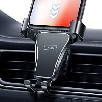 INIU Phone Holder for Car, Air Vent Car Phone Mount, 360° Universal Cell Phone Car Holder, Stand Compatible with iPhone 12 11 Pro XS Max X 8 Plus Samsung S20 S10 Note 9 HTC Huawei Oneplus LG GPS etc.