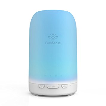 PuraSense 15-hour Runtime 200 ml Aromatherapy Essential Oil Diffuser – 24 Color Mood Light