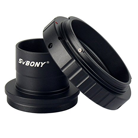 SVBONY T2 T Ring Adapter and T Adapter 1.25'' Metal for All Canon EOS Standard EF Lenses and Telescope Microscope Camera Astrophotography Accessories