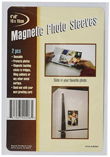 Good Old Value 4 Magnetic 4 x 6-Inch. Photo Sleeves Insert Picture Reusable Holder (4 Pieces)