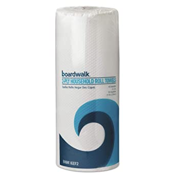 Boardwalk WPBWK6272 Perforated 2-Ply 9 in. x 11 in. Household Paper Towel Rolls - White (85 Sheets/Roll, 30 Rolls/Carton)