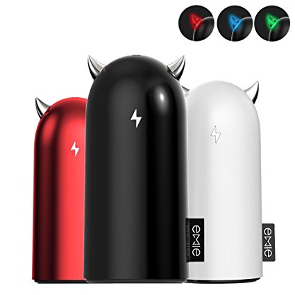Emie xMonster Cool Portable Charger with Breathing LED Ear Indicate, 5200mAh Compact and Stylish Power Bank USB Charger for iPhone Samsung Android Cell Phones