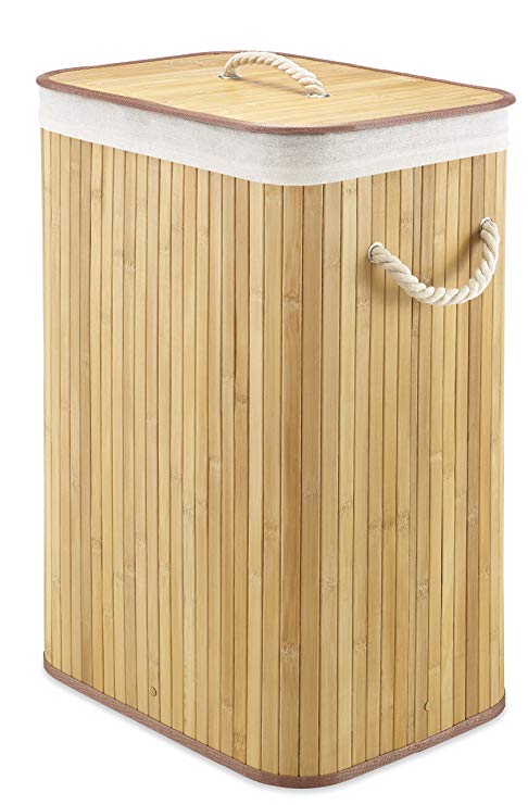 Whitmor Bamboo Hamper w/Rope Handles