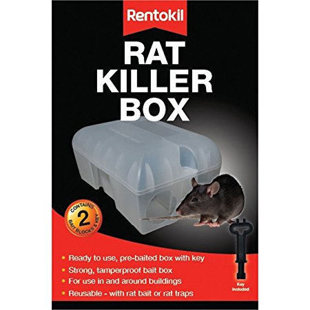 Rentokil Pre-Baited Rat Killer Box (2 Bait Blocks)