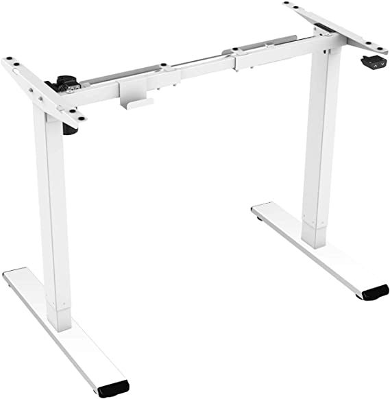 FLEXISPOT Height Adjustable Desk Frame Electric Sit Stand Desk Base Home Office Stand up Desk(White Frame)