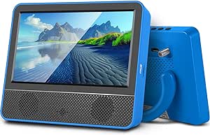 7" Mini TV,Portable TV and IPS 1080P Screen tv-Digital ATSC Tuner-Headphones Out-USB/TF Port-HDMI Input,DC-12V TV for Camping Caravan Kitchen (Blue)