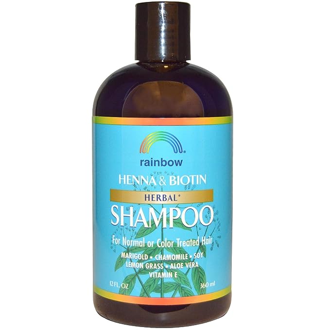 Rainbow Research Henna and Biotin Herbal Shampoo 12 fl Ounce Liquid