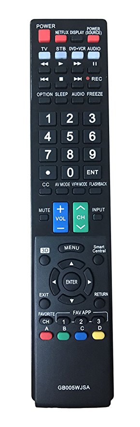 Universal Remote Control for Sharp TV Remote Control GB005WJSA