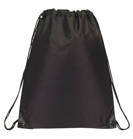 Drawstring Backpack Bookpack Bag, Black